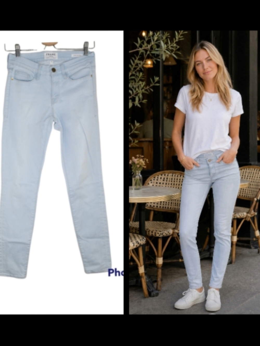 FRAME le skinny de Jeanne light wash skinny jeans Size 27